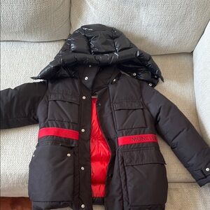 Moncler Black and Red Puffer Jacket